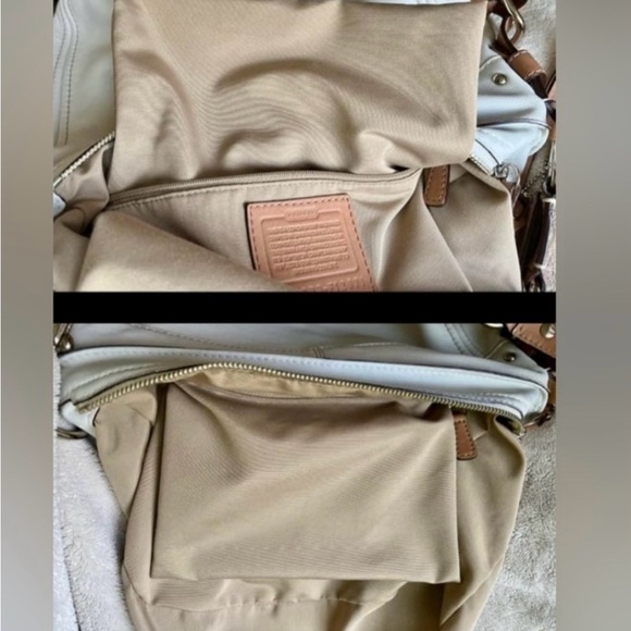Coach ZOE White Leather Women's Bag - Picture 11 of 13